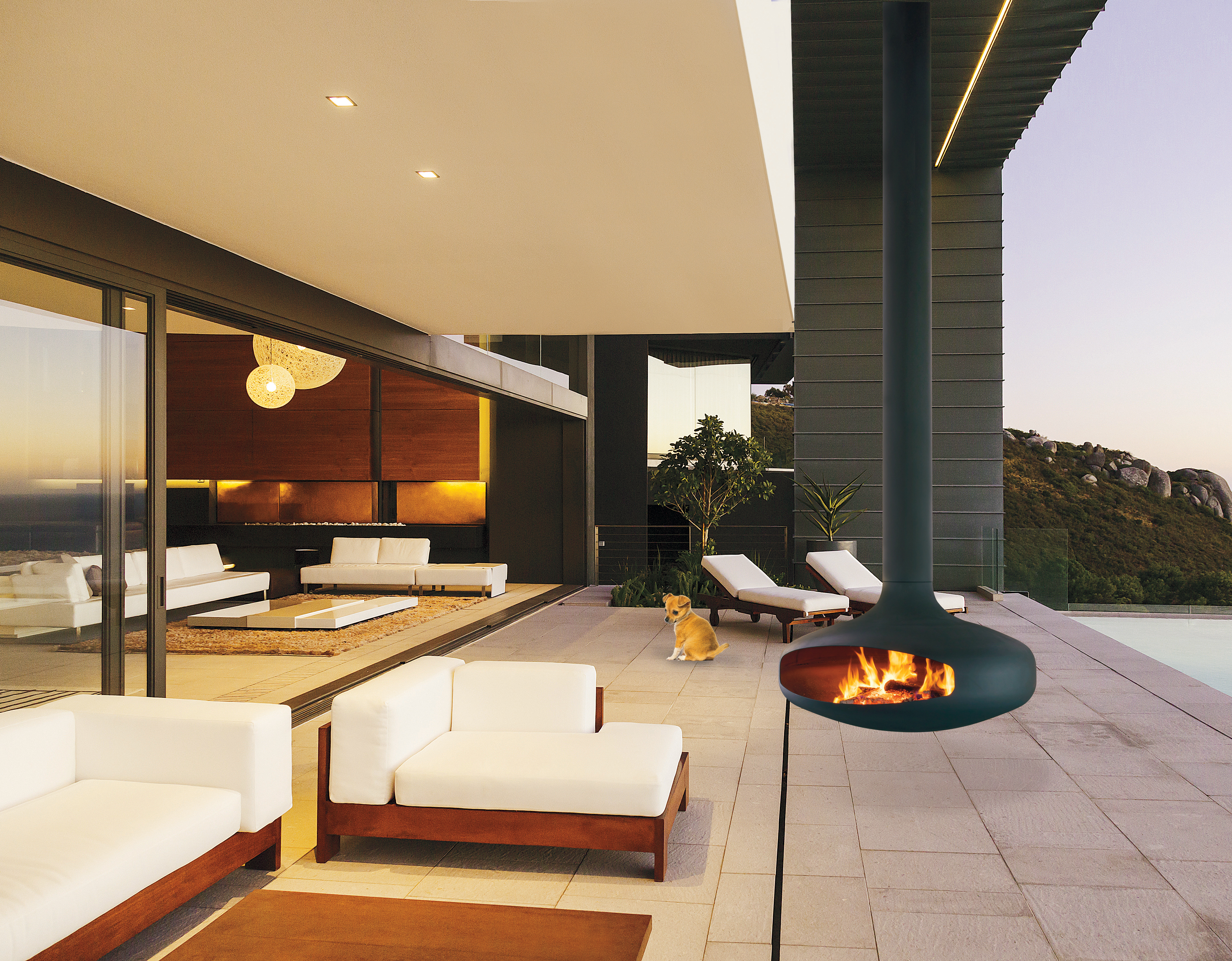 cheminée design pour l'extérieur Domofcus outdoor