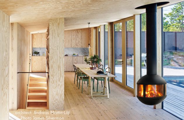 cheminée contemporaine agorafocus 630 en Suède
