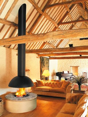 Cheminée Design Mezzofocus ambiance grange
