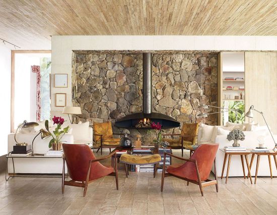 cheminée contemporaine - Antéfocus - YUCATAN HOUSE